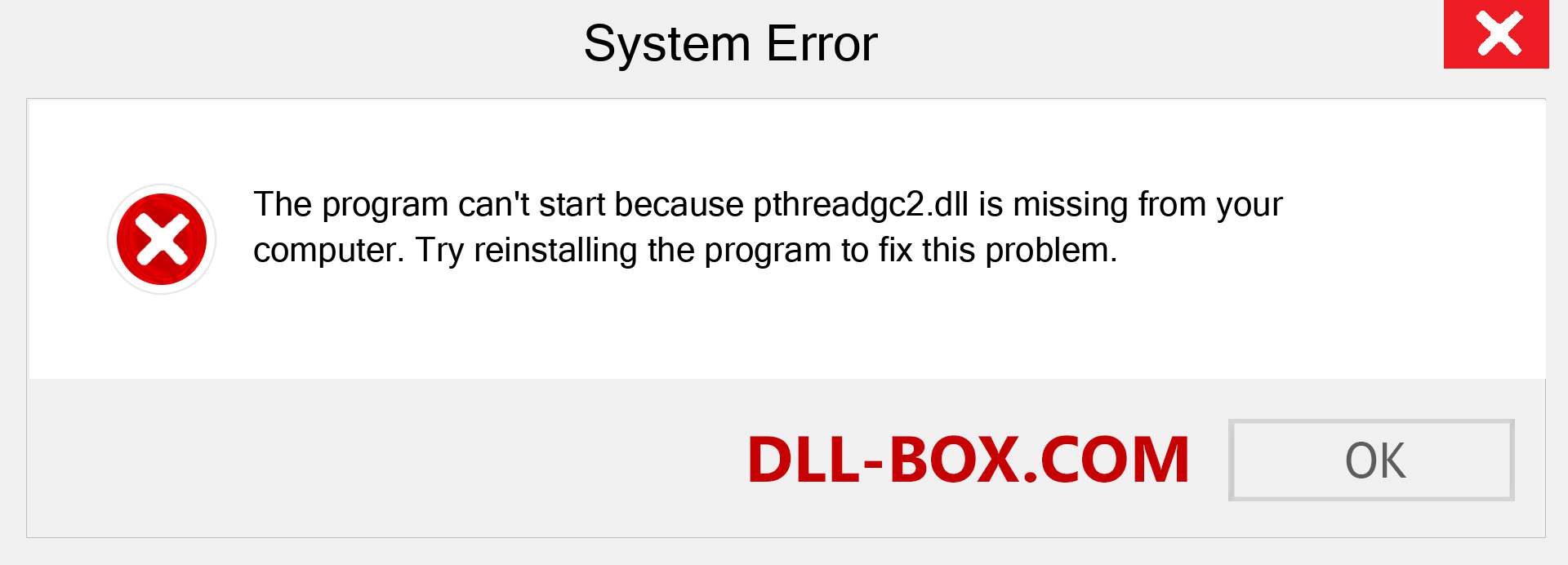  pthreadgc2.dll file is missing?. Download for Windows 7, 8, 10 - Fix  pthreadgc2 dll Missing Error on Windows, photos, images